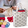 Teamoy Knitting Tote Bag with Drawstring Closure, Portable Yarn Storage