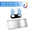 HAFRILY Pack of 20 Name Badges for Clothing, Magnet, Aluminium