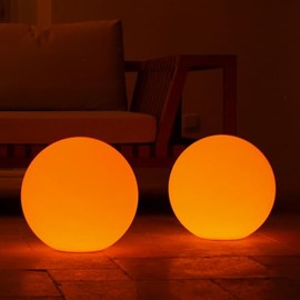 6-in LED Ball Light Globe Orb Light for Kid, Rechargeable Dimmable RGB Color Changing Orb Night Light Mood Lamp w/Remote, Waterproof Orb Lamp Sphere Bedside Lamp, Ideal for Bedroom Nursery Party Decor