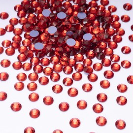 Meibite Hotfix Rhinestones Bulk, 1500PCS Light Siam Hot Fix Rhinestones for Clothes DIY Decoration Crafts, Light Siam, SS16, 3.8-4.0mm