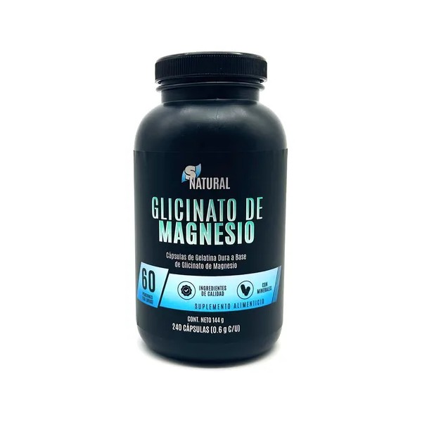Glicinato De Magnesio 240 Capsulas Snatural