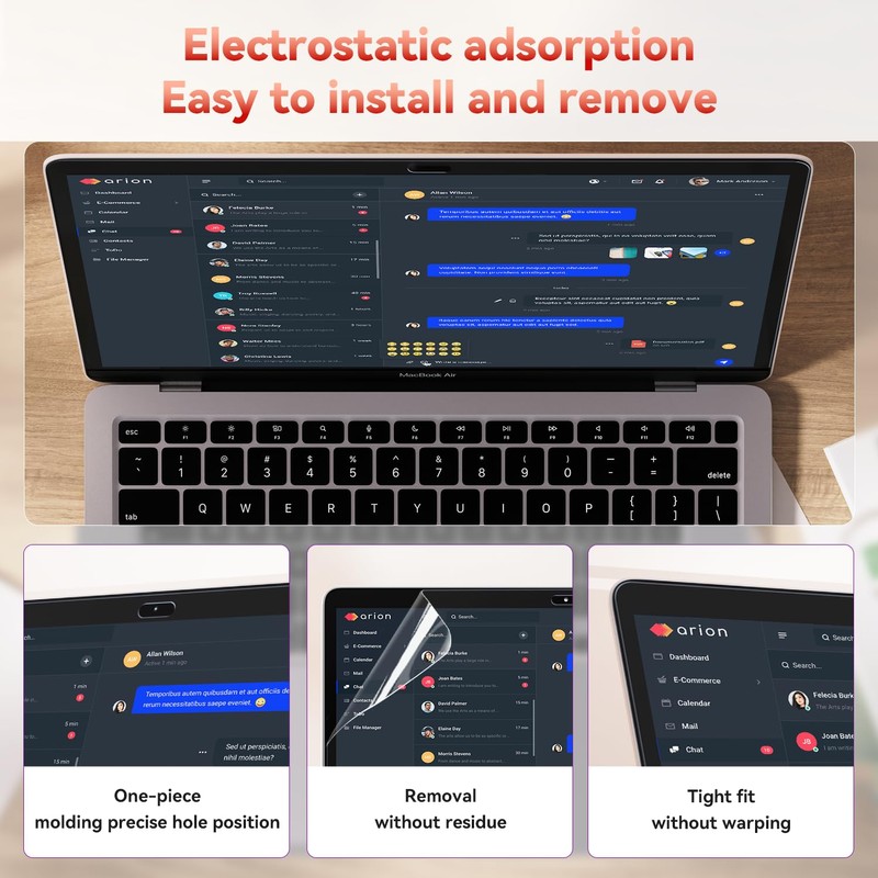 2 Pack Anti Blue Light Screen Protector Compatible with MacBook
