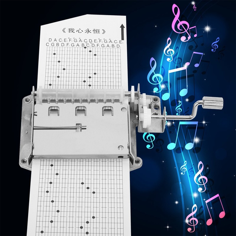 30 Note Hand Crank Movement with 15Pcs Blank Tape 15Pcs