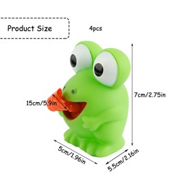 Rumyve 4 Pcs Frog Squeeze Toy,Funny Sensory Eyes Popping Out Fidget Toys,Novelty Stress Relief Toys with Tongue Popping for Children Adults Gifts(Frog)