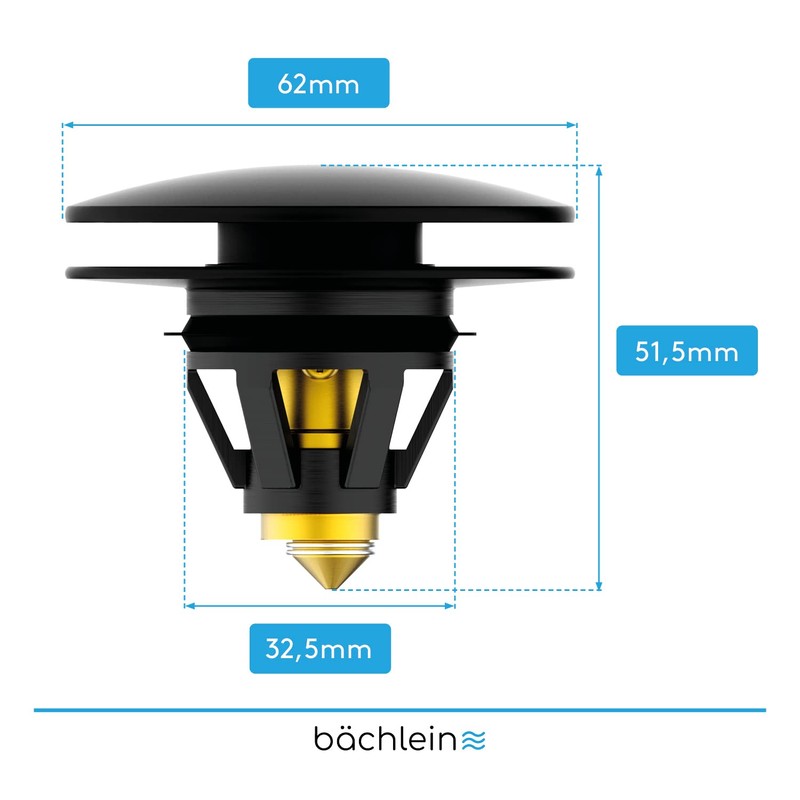 Bächlein Universal Pop Up Sink Plug – Drain Strainer in