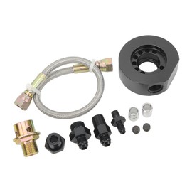 11Pcs VTEC Head Conversion Kit Oil Filter Sandwich Plate Adapter Aluminum Replacement for Acura LS B18 B20 Black