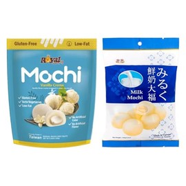 Royal Family Mochi - Korean Cuisine - Glutenous Rice Treats - 2 packs - Halal (MILK/VANILLA)