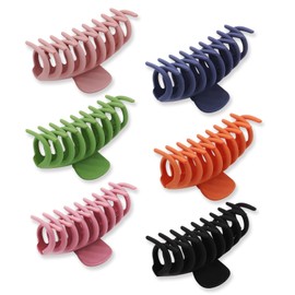 Tonbao Large Hair Clips, 6 Pieces Non-Slip Large Hair Clips 4 Inch Hair Clips Strong Hold Claw Hair Clips for Women Girls Thick Hair