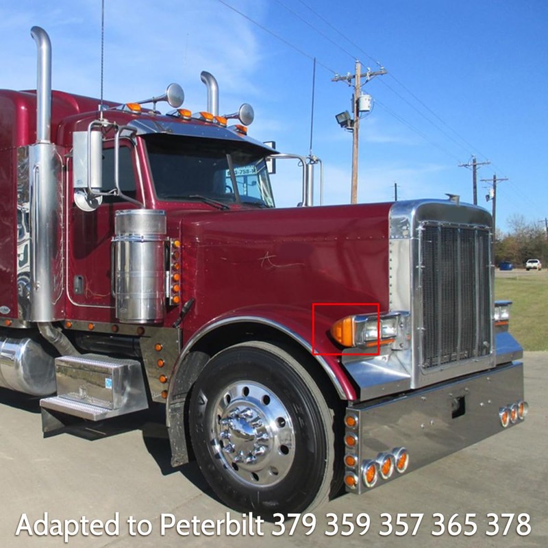 2Pcs Turn Signal Fit for Peterbilt,31 LED Triangle Amber Peterbilt