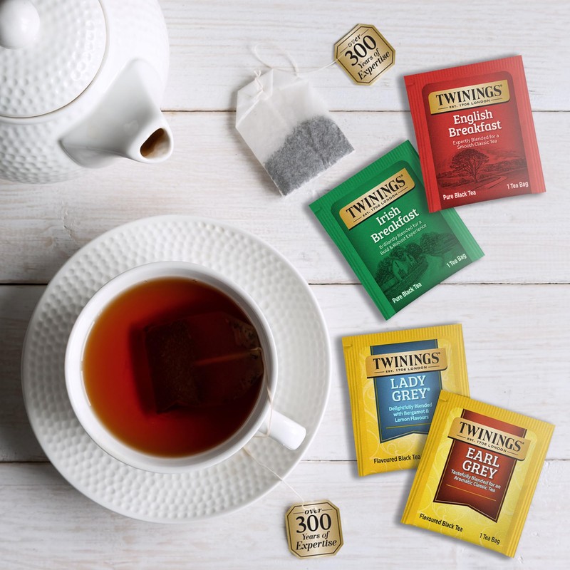 Twinings Tea Bags Variety 40 Count Sampler including English Breakfast,