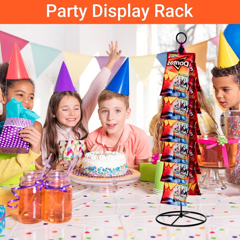 TJ.MOREE 2 Pack Chip Rack Display Stand, Snack Organizer for