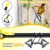 Ihomepark Adjustable Heavy-Duty Long-Handle Garden Hoe: Black Scuffle Hula Hoe