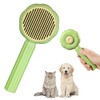 METREE Cat Hair Brush, Self Cleaning Pet Slicker Brush with