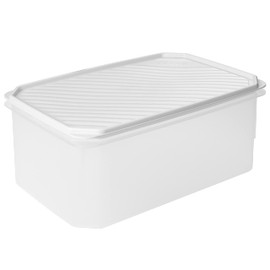 TATAY Contenitori Ermetici per Alimenti 4,7L Top Flex | Coperchio a Pressione | Contenitori Plastica per Alimenti | Microonde, Lavastoviglie, Frigo, Freezer | Senza BPA | 28,5x18,5x12,2 cm, Bianco