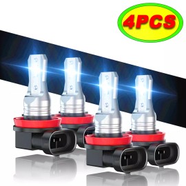 CHUSYYRAY For Chevy Malibu 2004-2012 4PC LED Headlight Bulbs High&Low Beam Combo Kit 6000K