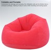 Inflatable Lounge Chair Flocking PVC Portable Folding Blow Up Sofa