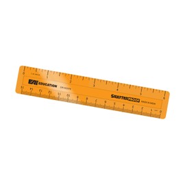 EAI Education 6" ShatterProof 1/8" Ruler: Orange - Set of 10