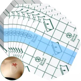 Nuancho 누안추 100개 방수 붕대 보호 투명 타투용 테이프 2.3 x 2.7인치 [4 x 5 Inch] Nuancho 100 Waterproof Bandage Protective Transparent Tattoo Tape 2.3 x 2.7 Inches [4 x 5 Inch]