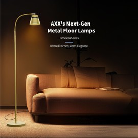 AXX Gold Floor Lamp, 60-Inch Standing Reading Light for Office/Bedroom/Living Room, LED Bulb Included