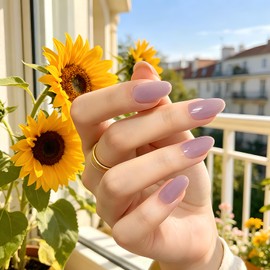 LEVGAL Nail Tips, Short, Purple, Short, Single Color, Popular Nails, 24 Pieces, Japanese Style, Cute, Stylish, Simple, Coming-of-Age Ceremonies, Weddings, School Entrance Ceremonies, Graduation
