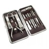 Vematic Set Manicure Pedicure 12 Piezas Acero Inoxidable Con Estuche