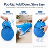 LUCKITTY Blue Shark Cat Tunnel Toy, Collapsible Pop-Up Cat Play