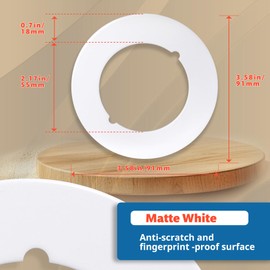 Vizava 2 Pcs Upgraded Door Knob Plates with Double-Sided Tape –Thick Stainless Steel Scar Plates for Deadbolts & Knobs, Durable Door Lock Hole Covers for Fixing Loose Knobs and Damaged Areas(White)