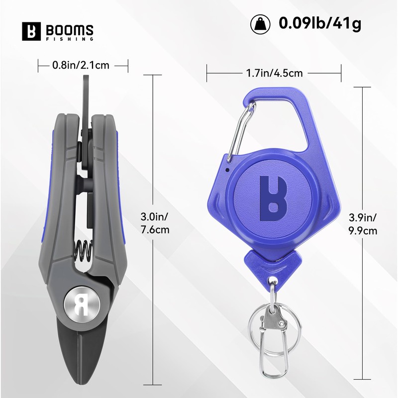 Booms Fishing Line Cutter with Retractor: Mini Fishing Scissors for