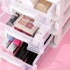 Healvian 3-layer Drawer Organizer Plastic Makeup Storage Box Desktop Storage