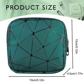 2 Pcs Period Bag, Small Sanitary Napkin Storage Bag,Mini Makeup Bag, Small Pouch for Panty Liners,Makeup Bag Portable Organizer for Teen Ladies Women Girls Gifts (White and Green)