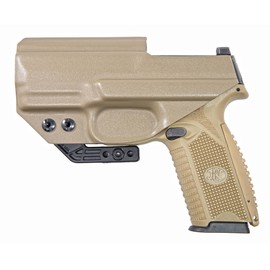 FDO Industries IWB Kydex Holster Compatible with FN 509 Optic Cut with Claw & Discreet Carry Concepts 1.5" Metal Clip - Made in USA (FDE, FN 509)