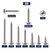 #8 x 1" Wood Screw 500Pcs 410 Stainless Steel Standard