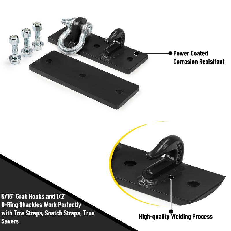 ONECHOI Tractor Bucket Hooks, Bolt On Clevis Mount with 1/2”