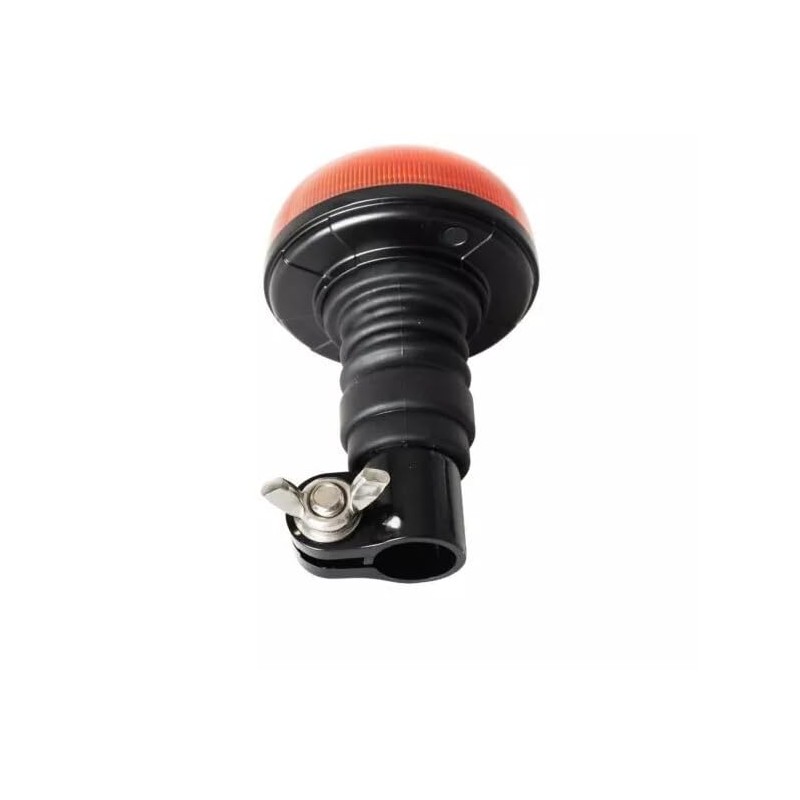 Flashing Amber LED Beacon Flexible DIN Pole Mount Tractor Digger