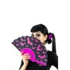 kreepsville 666 Bat Scallop Fan – Gothic Pink and Black