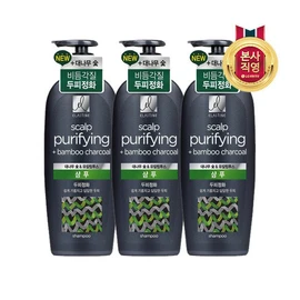 Elastin [LG Household &amp; Health Care] Elastin Bamboo Charcoal Scalp Purifying Shampoo 680ml x 3 / 엘라스틴 [LG생활건강] 엘라스틴 대나무 숯 두피 정화 샴푸 680ml x 3개