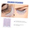 VICASKY 5 Pairs 3D Gradient Color False Eyelashes for Cosplay
