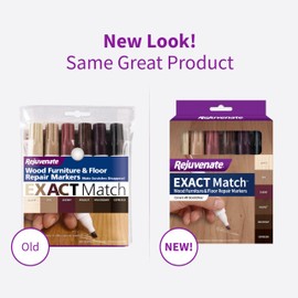 Rejuvenate Exact Match Wood Furniture & Floor Repair Markers, 6 Count, Brown Markers Cover All Scratches, Scuffs And Damage To Wood Furniture And Flooring