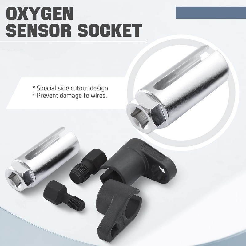 DASBET 5 Piece 3/8" Drive Oxygen Sensor Wrench Socket Set