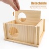 Hamster Wood House 2 Chambers Guinea Pig House for Cage