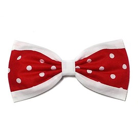 EmilyRose Couture Polka Dots Hair Bow Collection (Red & White/Dots & Stripes, Headband)