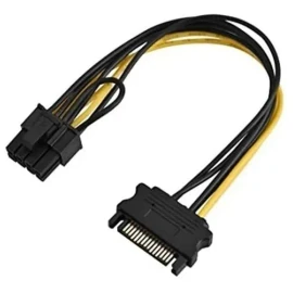 Cable Sata Macho 15 Pines A Pcie 8 Pines Para Riser Mineria