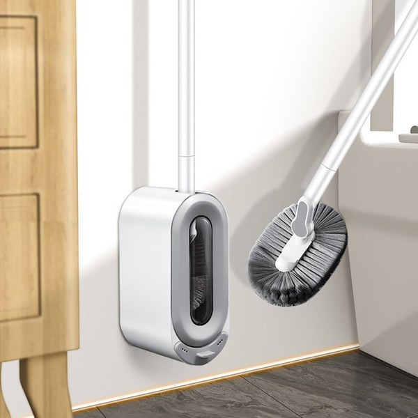 HASA zone Toilet Brush Set with Self-Closing Lid