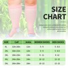 UISLII Plus Size Compression Socks Wide Calf Women Men,5 Pairs