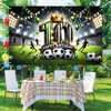 BlissYard 10th Birthday Banner 84x60 Inch Soccer Themed Backdrop