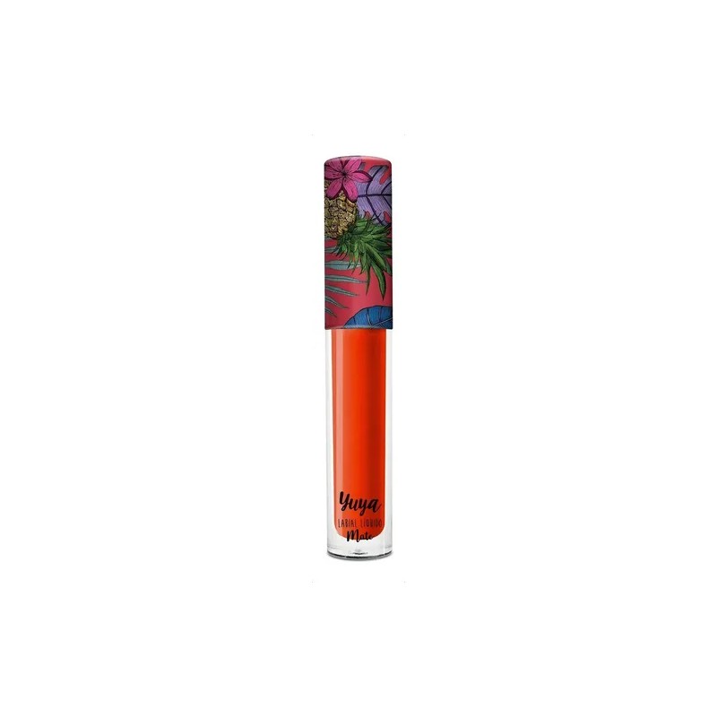 Yuya Labial Liquido Mate Papaya 3g Lipstick Larga Duración Acabado