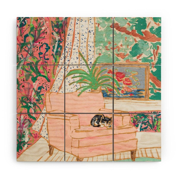 Society6 2021 Wood Wall Mural, 3' x 3', Lara Lee