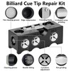 Billiard Cue Tip Shaper, 10-in-1 Pool Cue Repair Tool, Multifunctional