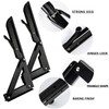 2 x Folding Brackets Heavy Duty 250 mm, Black Metal