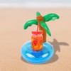 LIYDE 6 Pack Palm Tree Inflatable Drink Holder Floaties for